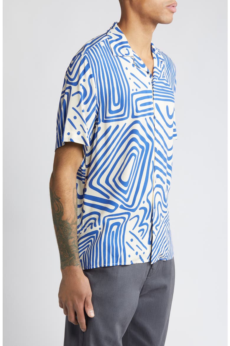 Eldovado Camp Shirt, Alternate, color, BLUE