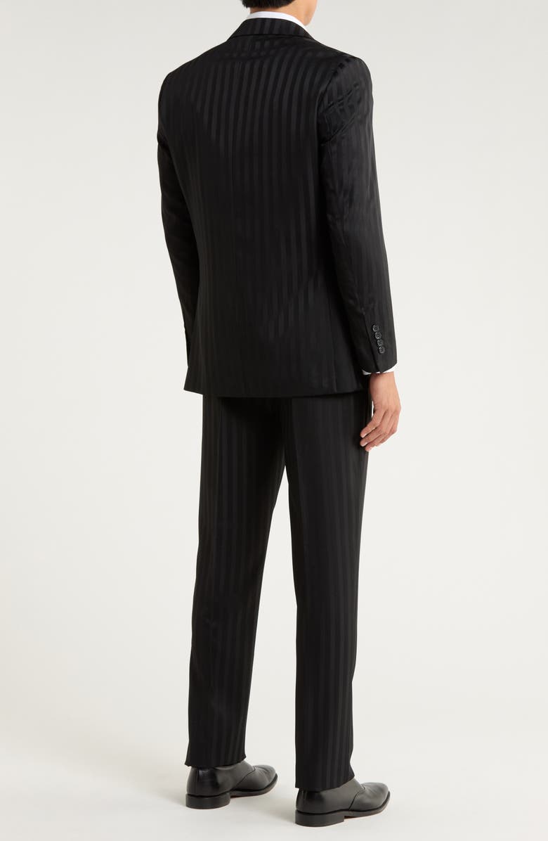 ZEGARIE Stripe 3-Piece Suit, Alternate, color, Black