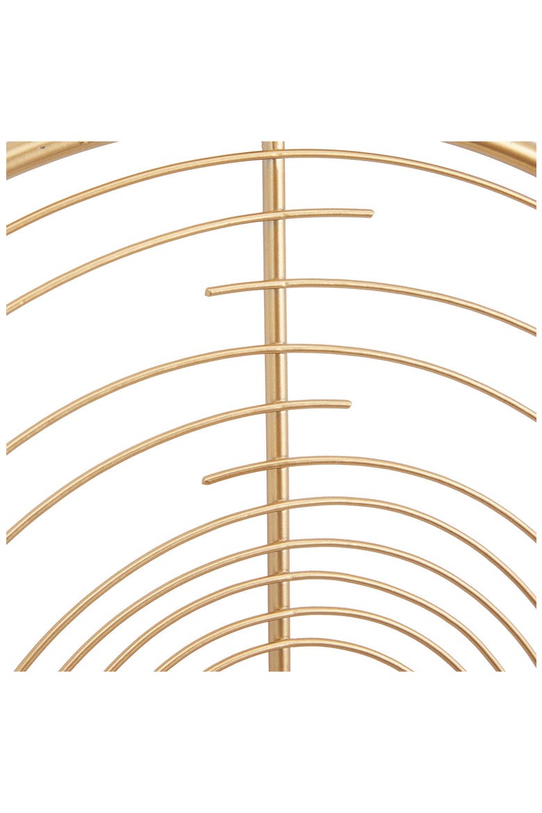 Goldtone Metal Open Frame Swirl Wall Clock, Alternate, color, GOLD