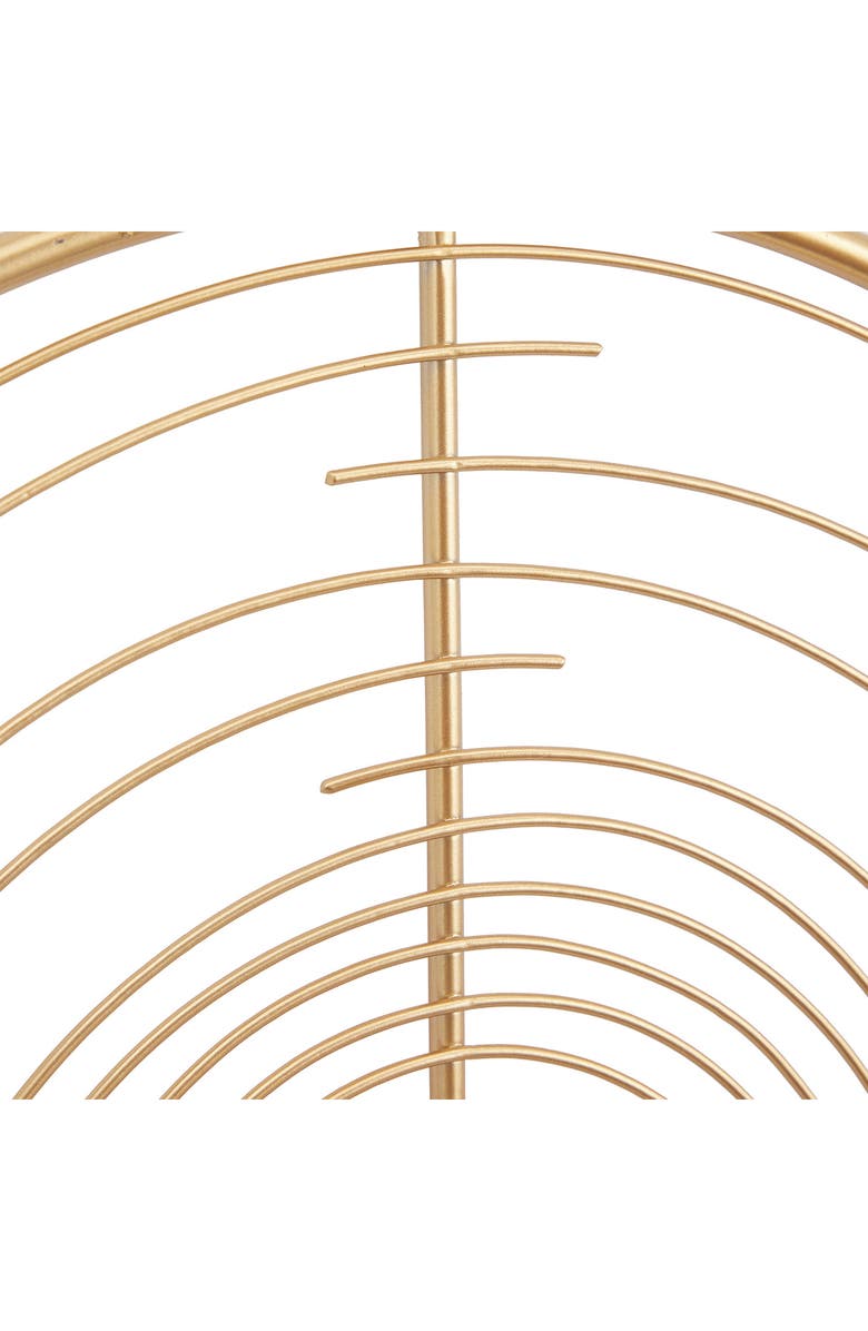 VIVIAN LUNE HOME Goldtone Metal Open Frame Swirl Wall Clock, Alternate, color, Gold