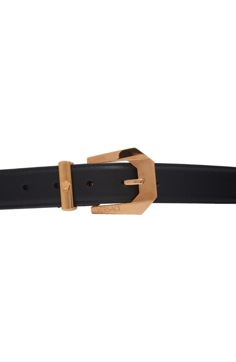 Versace Classic Leather Belt, Alternate, color, 