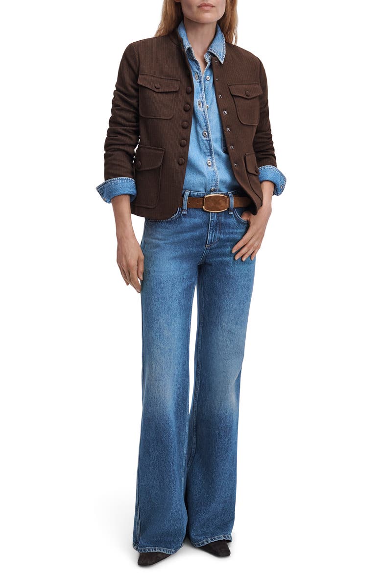Mercer Ponte Jacquard Blazer, Alternate, color, BROWN MULTI