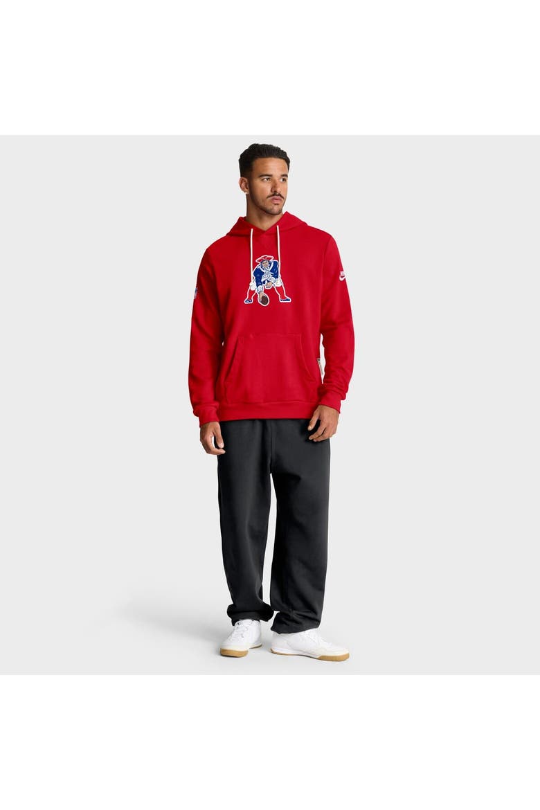 Men's Nike Red New England Patriots  Sideline Offensive Set Play Performance Pullover Hoodie, Alternate, color, Red