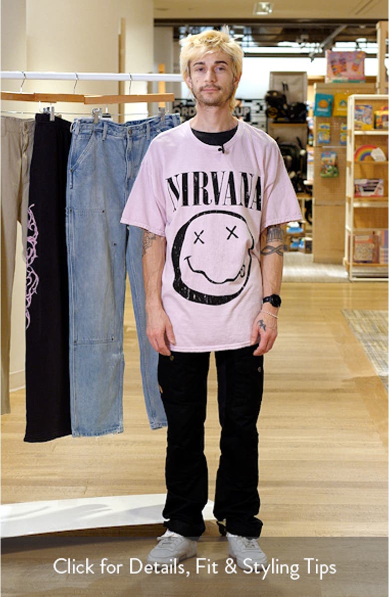 Nirvana Smiley Live Graphic T-Shirt, sales video thumbnail