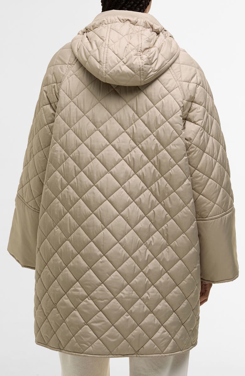 Barbour Cara Diamond Quilted Parka, Alternate, color, Honey/ Ancient Poplar