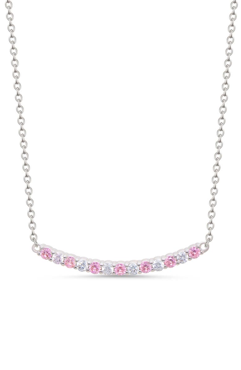 Lily Nily Kids' Cubic Zirconia Bar Pendant Necklace, Main, color, Pink