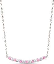 Lily Nily Kids' Cubic Zirconia Bar Pendant Necklace