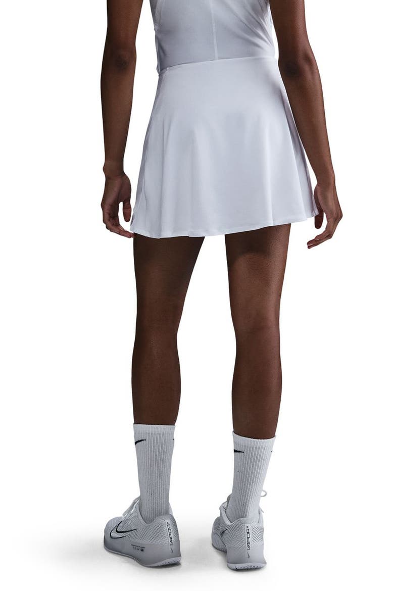 Victory Dri-FIT Mid-Rise Tennis Skort, Alternate, color, WHITE/ BLACK