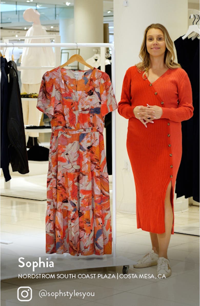 Scribble Bouquet Tiered Maxi Dress, sales video thumbnail