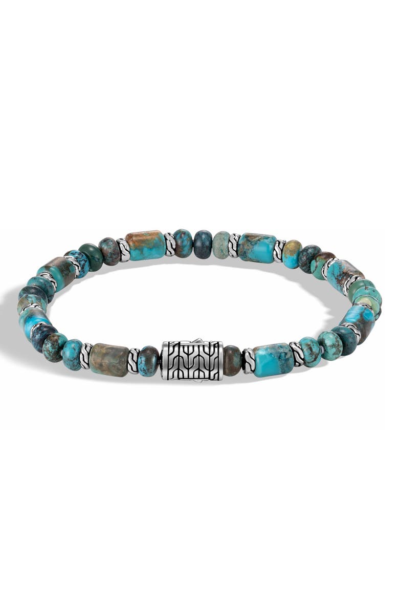 John Hardy Men's Turquoise Bead Bracelet, Main, color, 