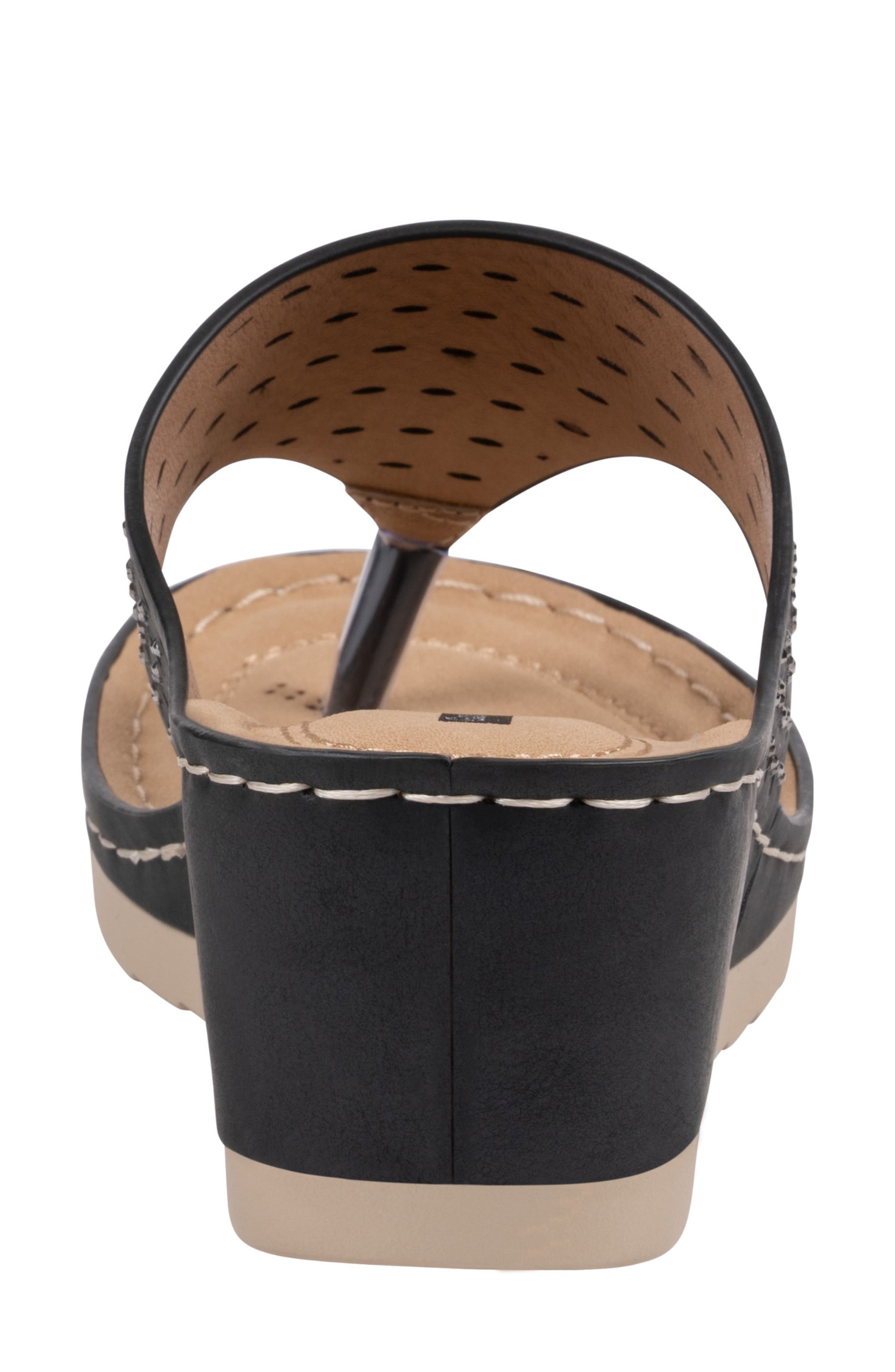 GOOD CHOICE NEW YORK Dannay Wedge Sandal, Alternate, color, Black
