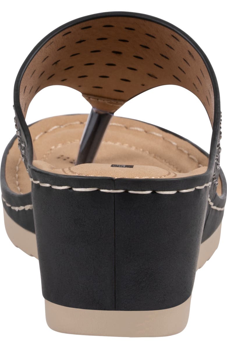 GOOD CHOICE NEW YORK Dannay Wedge Sandal, Alternate, color, Black