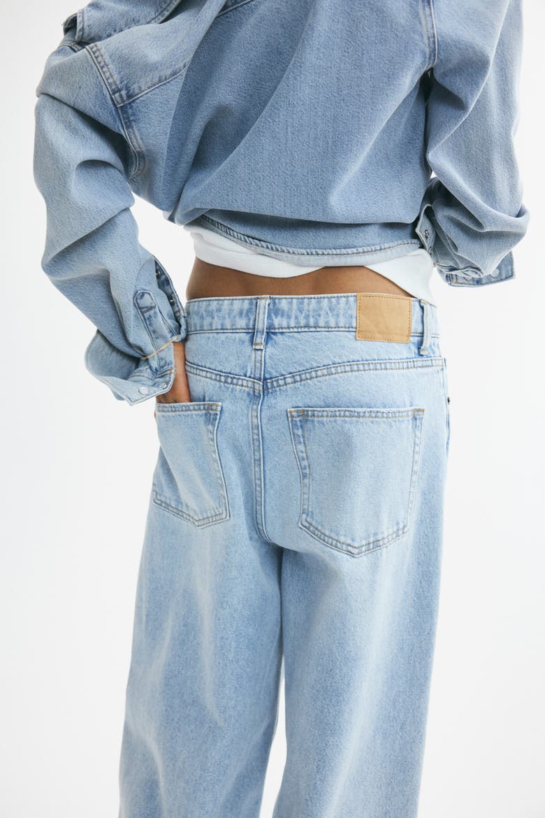Baggy Regular Waist Jeans, Alternate, color, Light denim blue