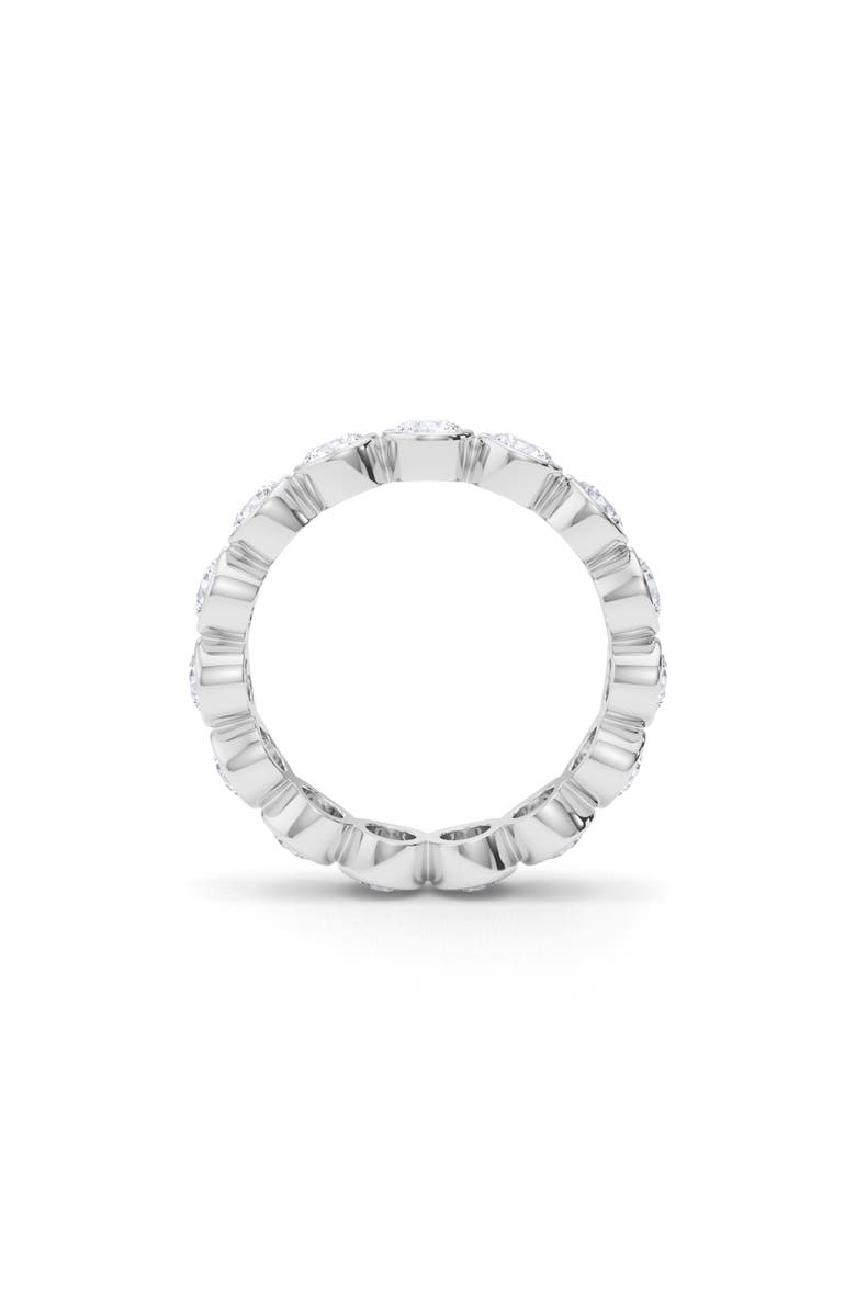 HauteCarat Round Cut Lab Created Diamond Eternity Ring, Alternate, color, 18K White Gold