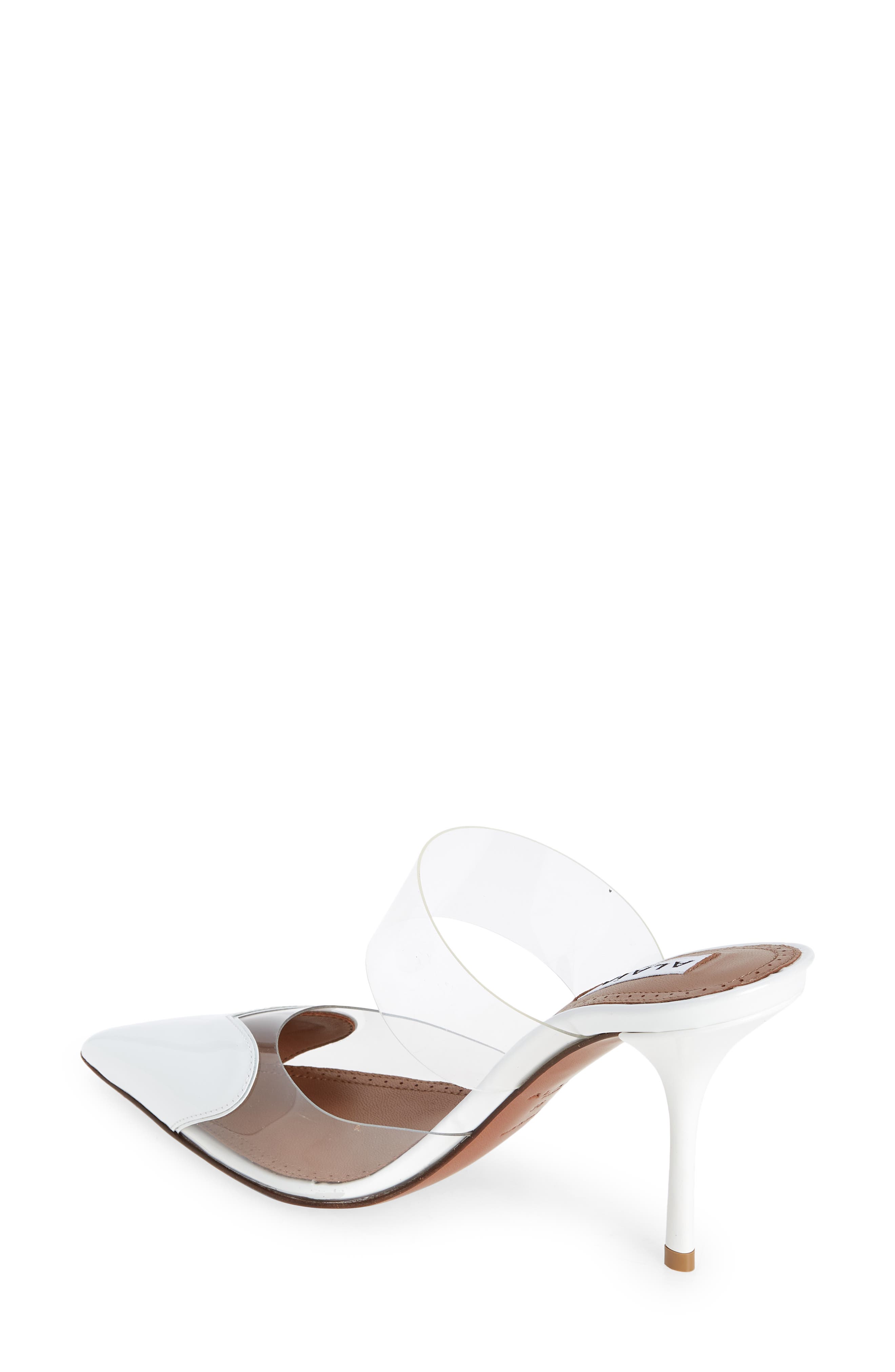 Alaïa High Love Heart Pointed Toe Mule, Alternate, color, 