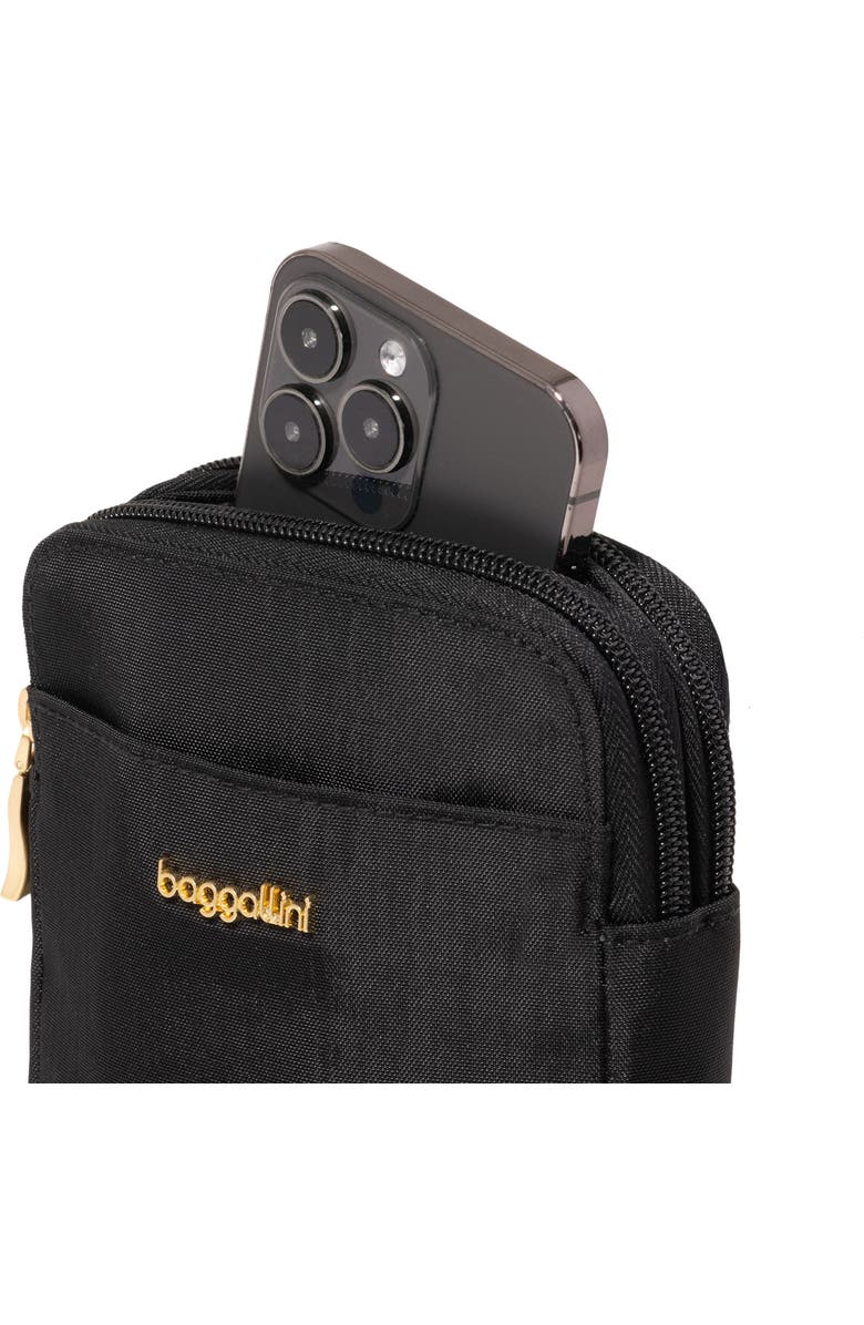 BAGGALLINI Modern Take Two RFID Crossbody Bag, Alternate, color, Black With Gold Hardware