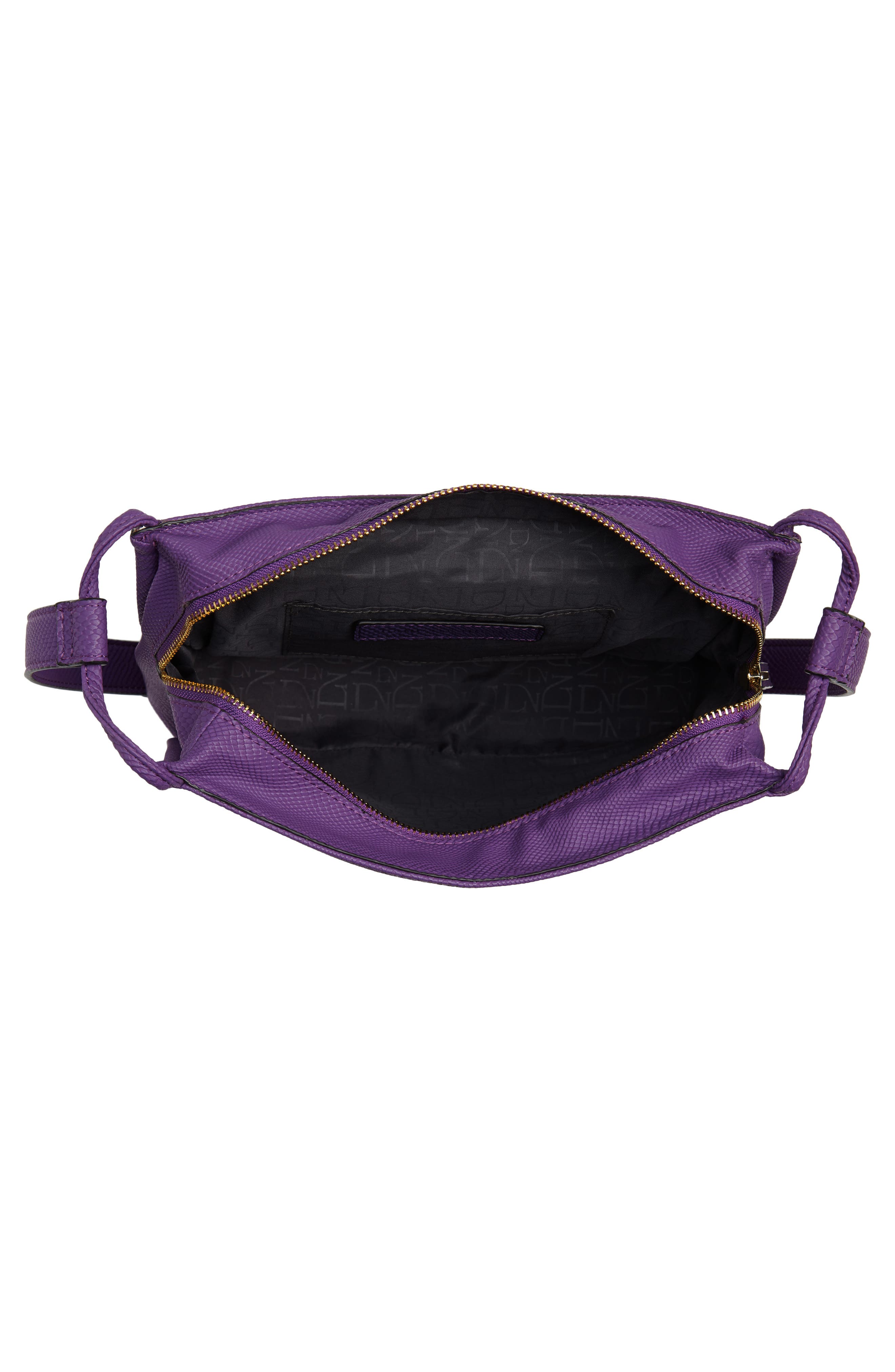 Nolan Faux Leather Crossbody Bag, Alternate, color, PURPLE SNAKE