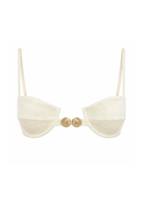 Ivy Swimwear Hazel Bikini Top in Cream at Nordstrom, Size Small
