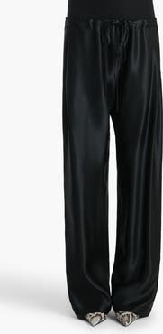 Khaite Rohen Satin Barrel Leg Drawstring Pants