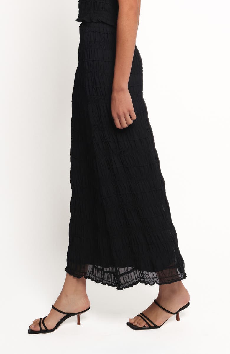 Petal & Pup Valana Shirred Maxi Skirt, Alternate, color, Black