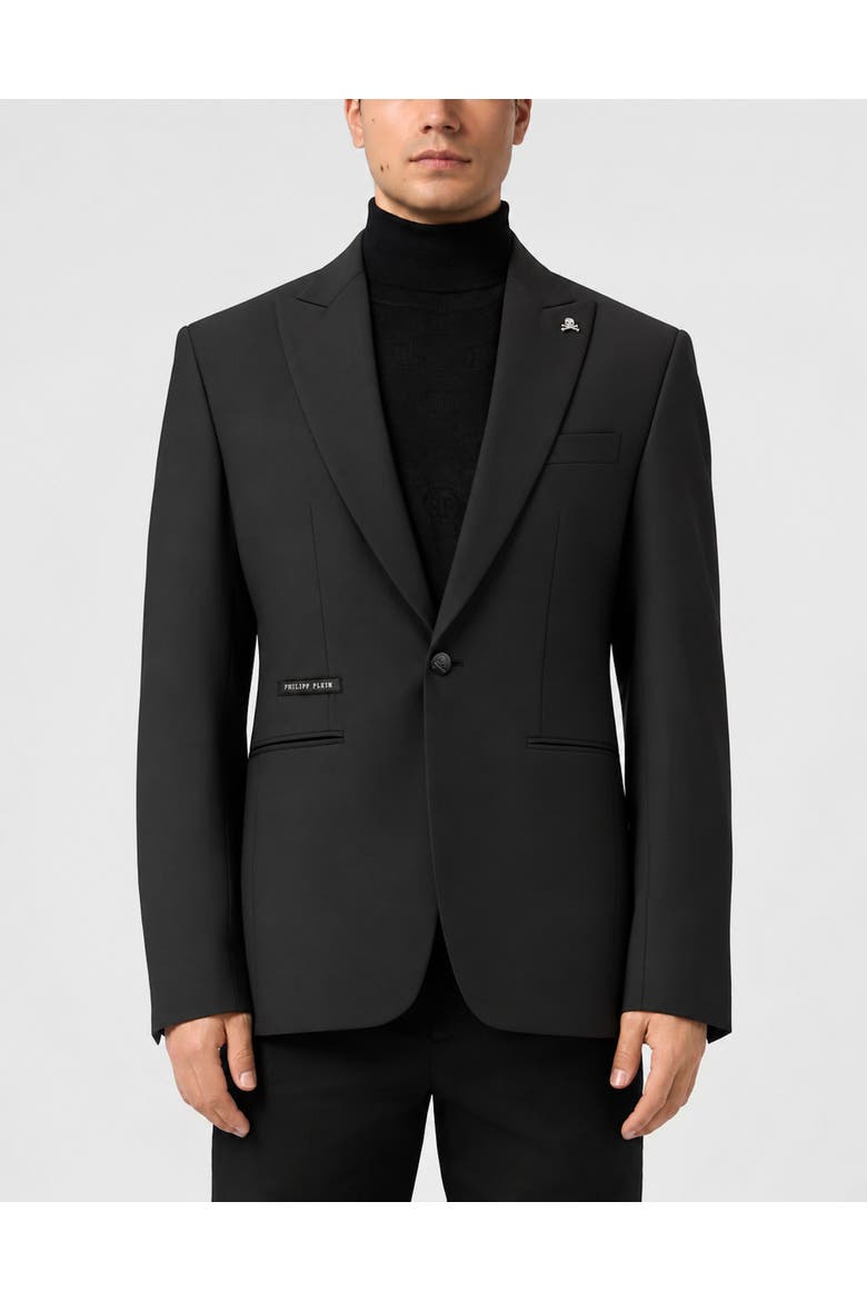 Wool Regular Fit Blazer Skull Panther Men, Main, color, black