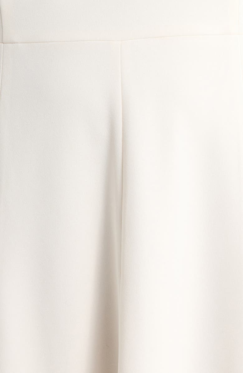 Anne Klein Shoulder Pin Asymmetric Long Sleeve Midi Dress, Alternate, color, White Dove