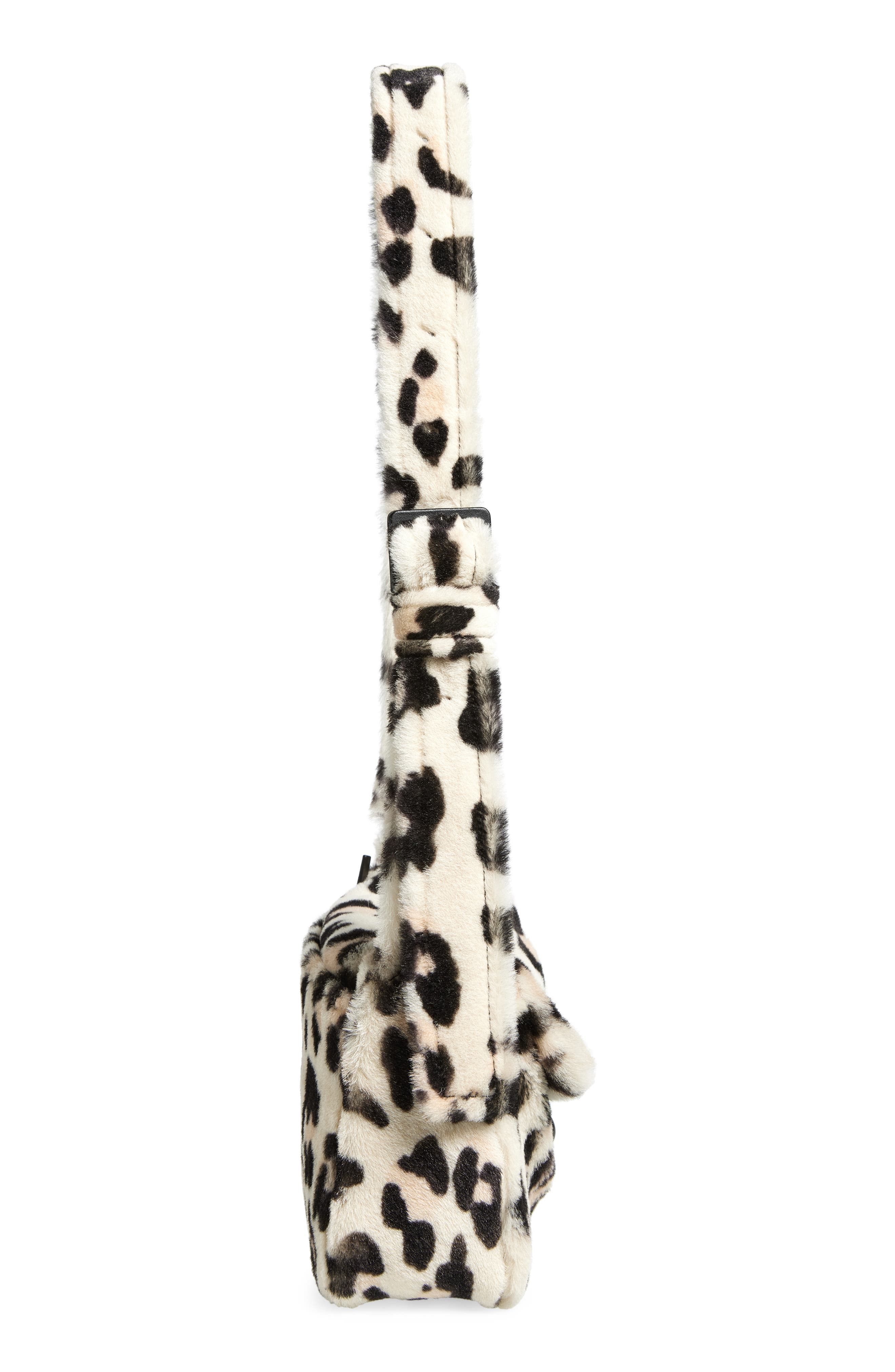 Marni Medium Trunkaroo Leopard Print Genuine Shearling Shoulder Bag, Alternate, color, 