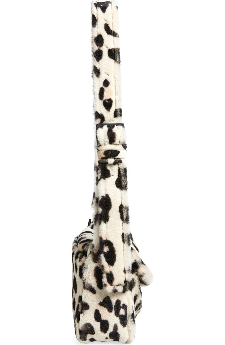 Marni Medium Trunkaroo Leopard Print Genuine Shearling Shoulder Bag, Alternate, color,