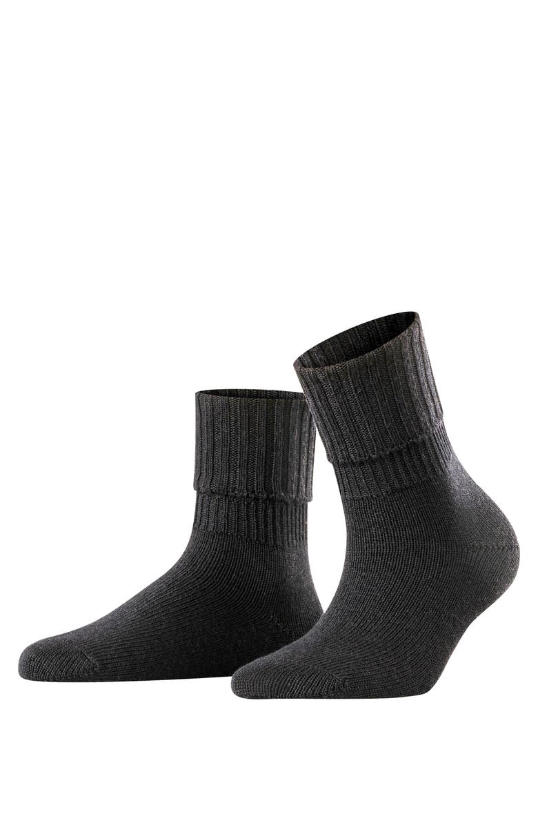 Falke Striggings Rib Boot Socks, Main, color, Black