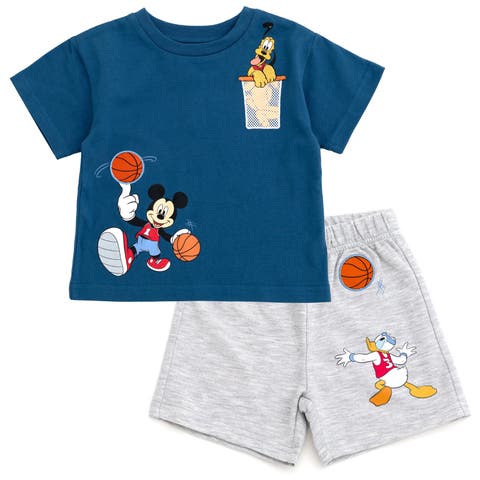 T-Shirt & French Terry Shorts Set (Toddler & Little Kid)