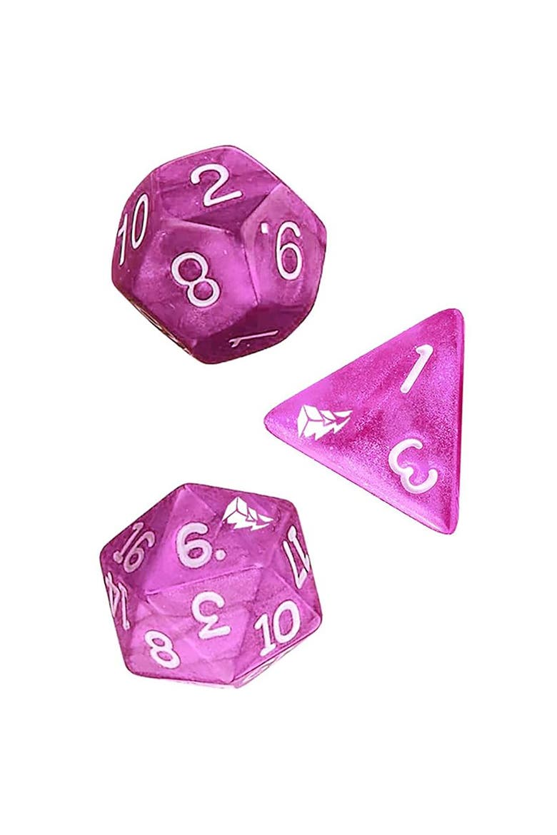 Power Rangers Roleplaying Game Pink Dice Set, Alternate, color, Pink