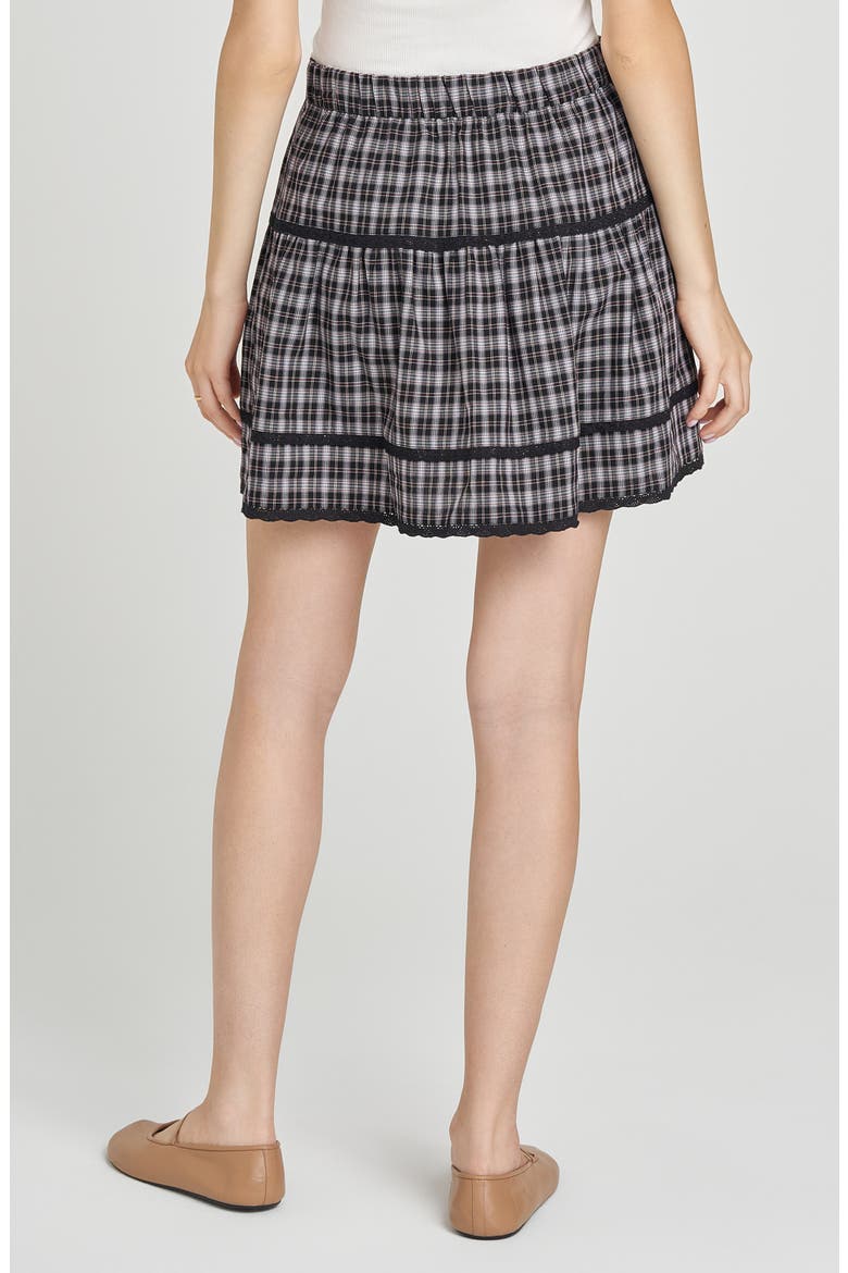 Odette Plaid Miniskirt, Alternate, color, BLACK PLAID