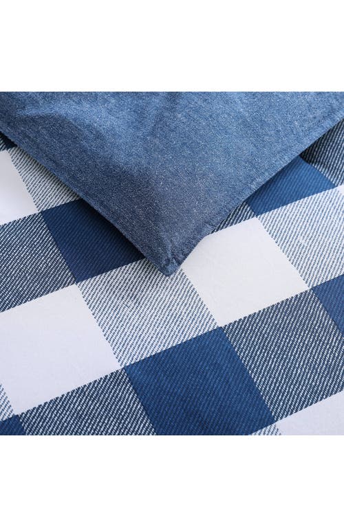 Wrangler Bison Plaid Comforter & Sham Set In Navy