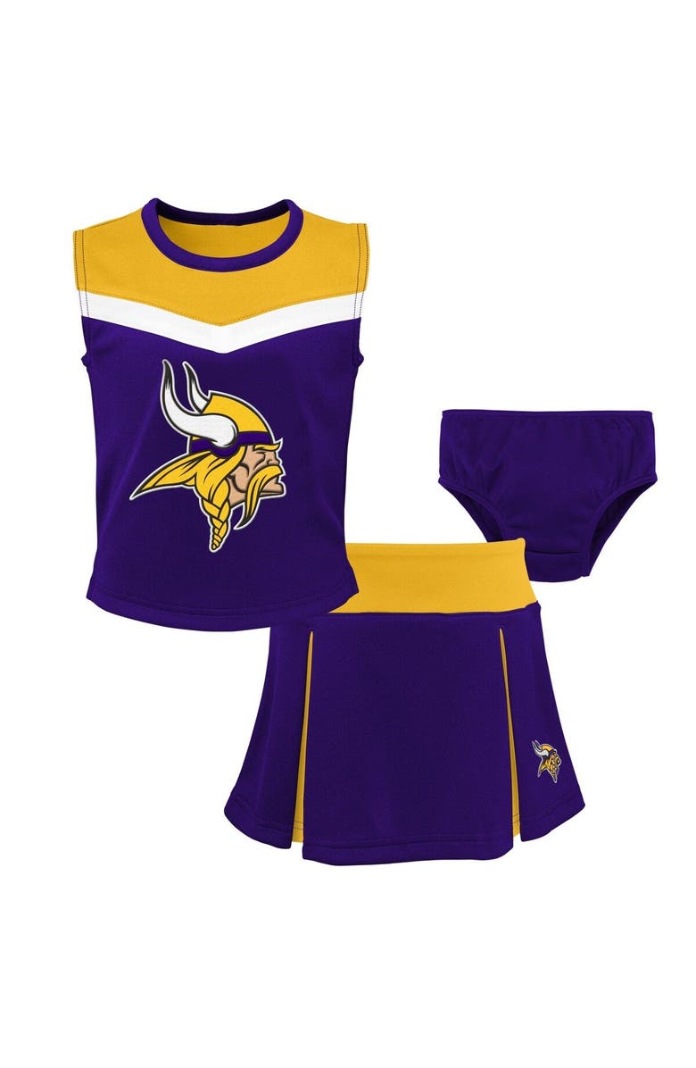 Outerstuff Girls Preschool Purple Minnesota Vikings Spirit Cheerleader Two-Piece Set with Bloomers, Main, color, Purple