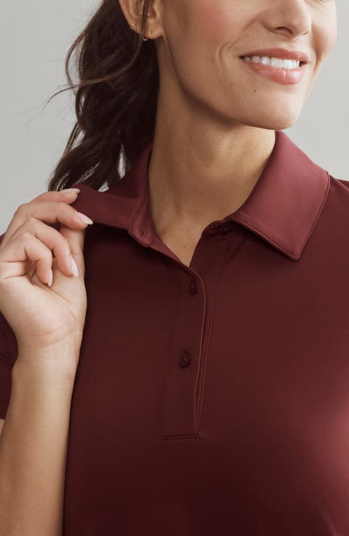 Shop Rhone Course To Court Performance Polo In Burgundy