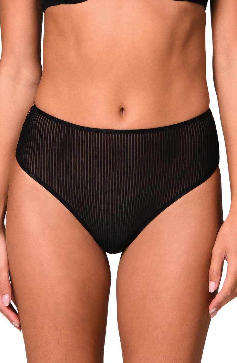 Simone Perele Angele Rib Briefs, Main, color, Black