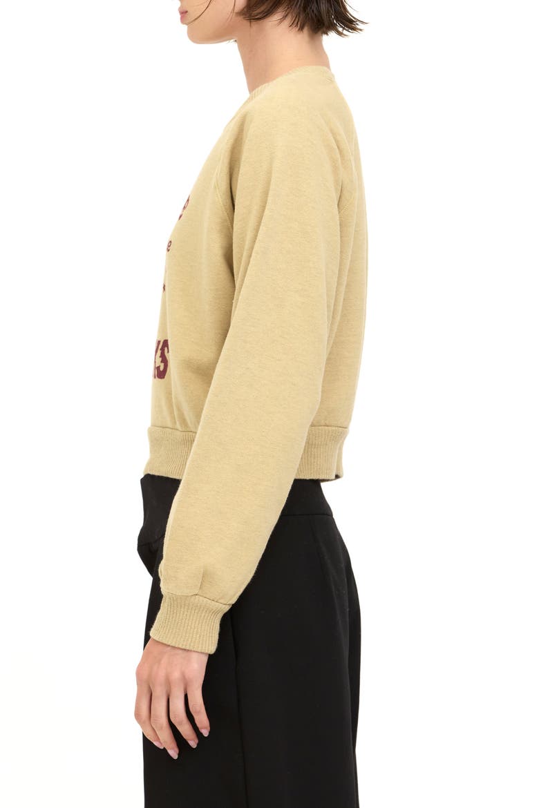 Snacks Shrunken Graphic Sweatshirt, Alternate, color, CAMEL
