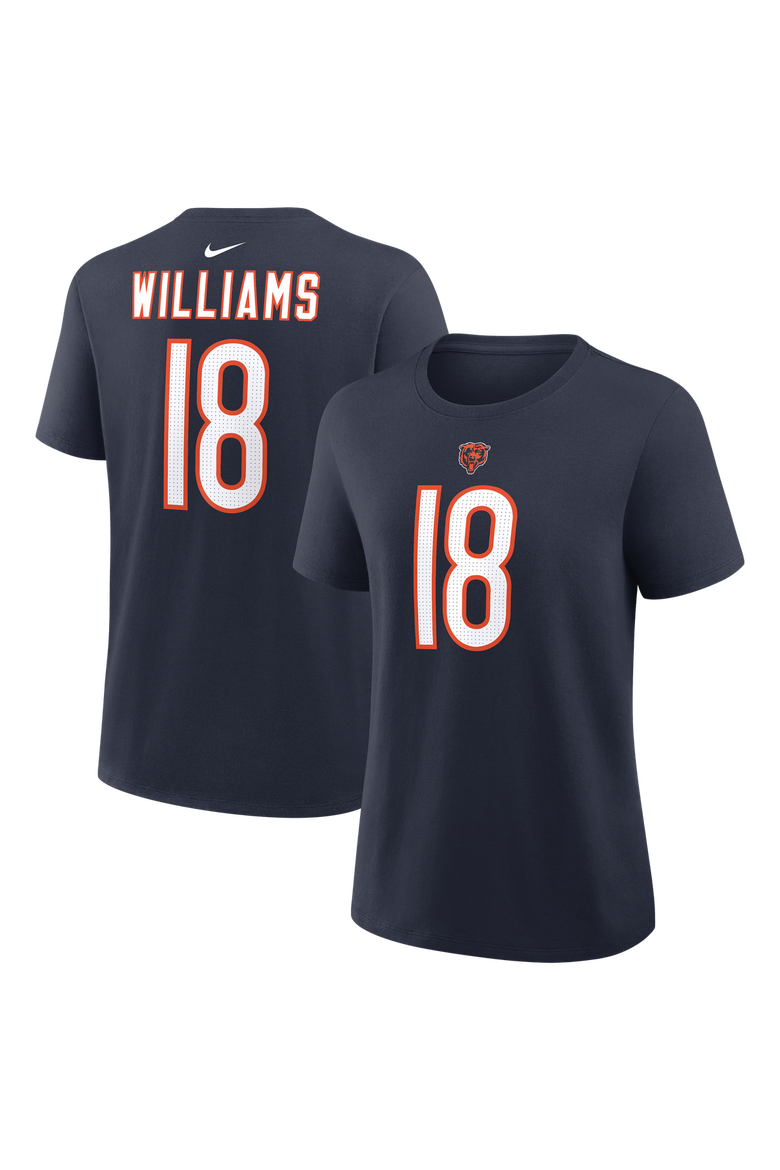 Women's Nike Caleb Williams Navy Chicago Bears Name & Number T-Shirt, Main, color, Navy