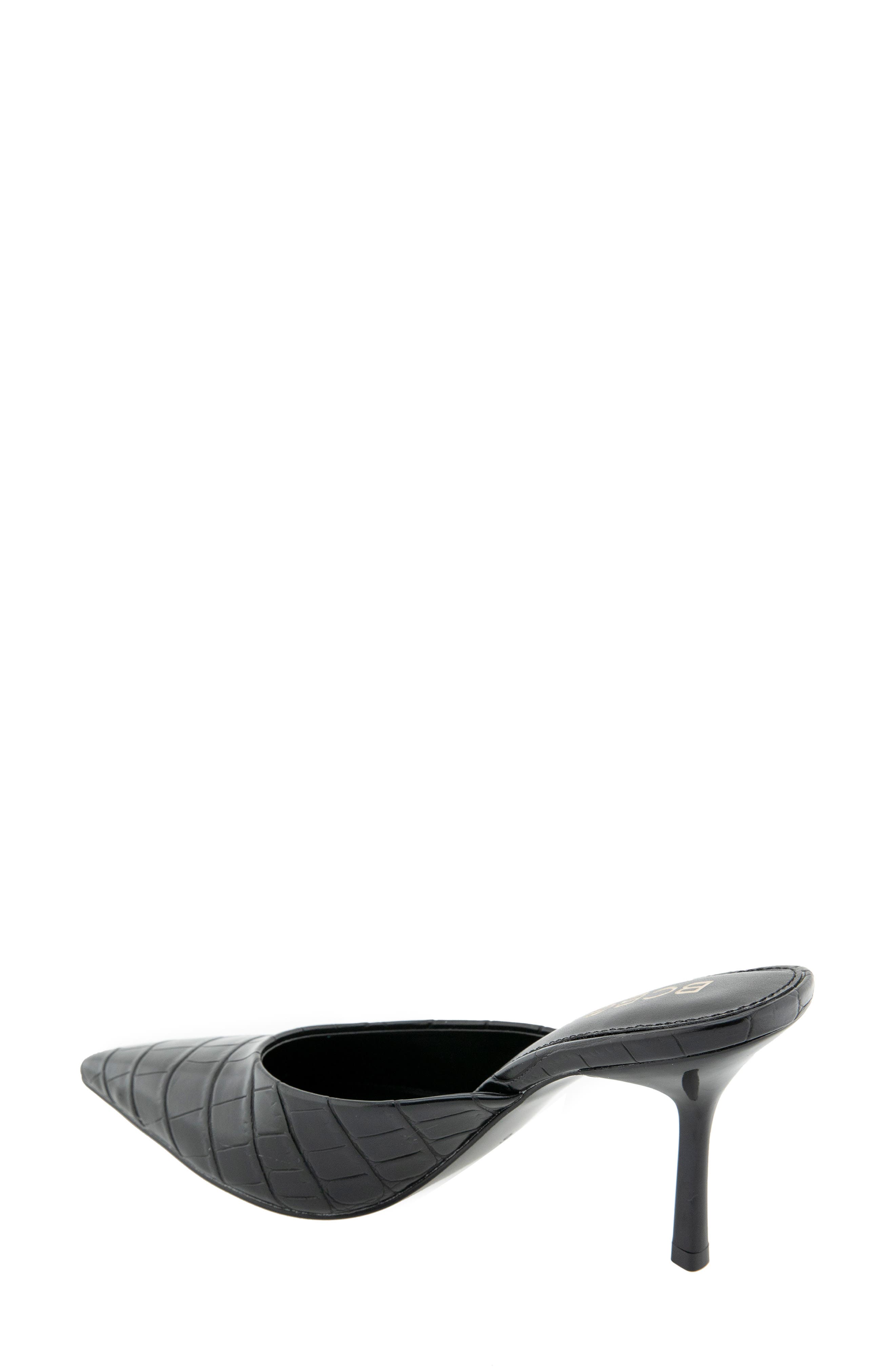 Nixxa Pointed Toe Mule, Alternate, color, BLACK CROC