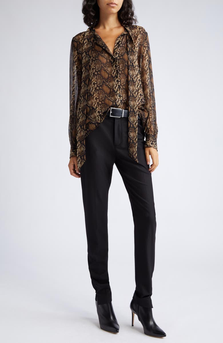 Nili Lotan Lino Stretch Wool Skinny Pants, Alternate, color, 