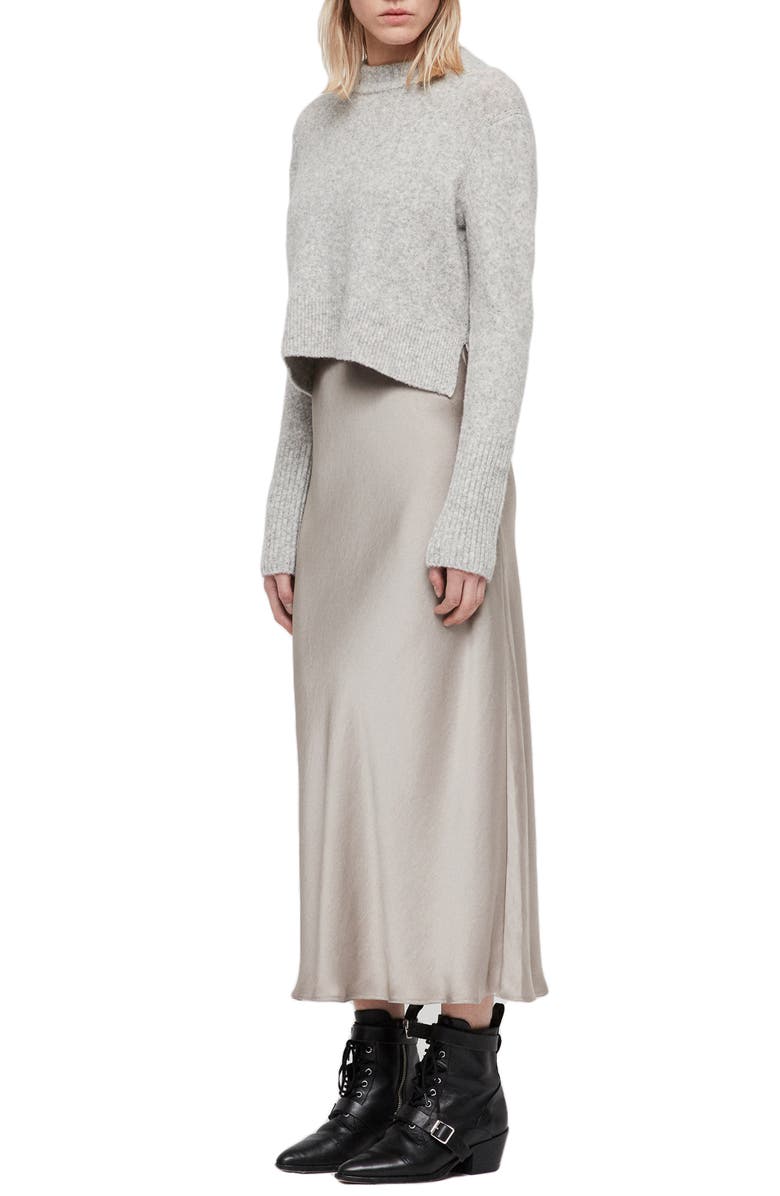 AllSaints Tierny Two-Piece Sweater & Slipdress, Alternate, color,