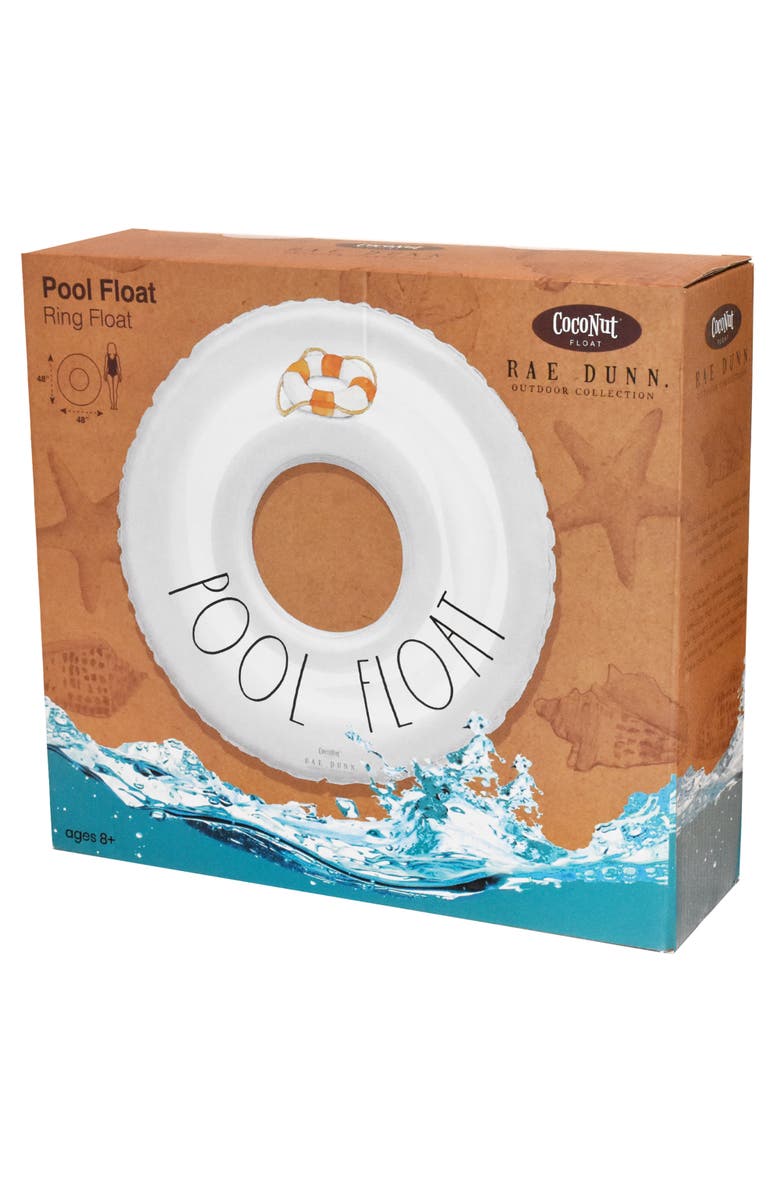 Rae Dunn 48 Inch Pool Ring Coconut Float, Alternate, color, White