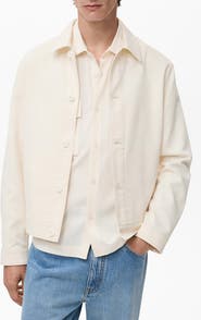 MANGO Straight Cotton Blend Jacket