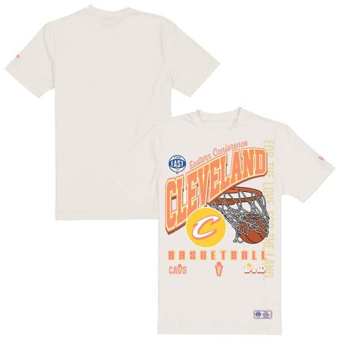 Men's New Era  Cream Cleveland Cavaliers Oversized City Edition Remix Vintage T-Shirt