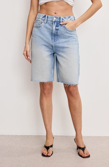 Good Standard Raw Hem Denim Bermuda Shorts