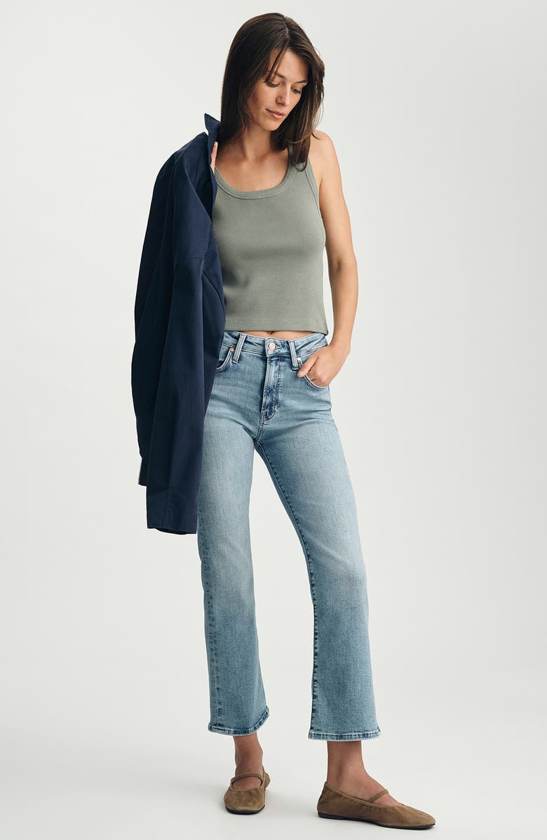 Mavi Jeans Anika Crop Flare Jeans, Alternate, color, Light Brushed Flex Blue