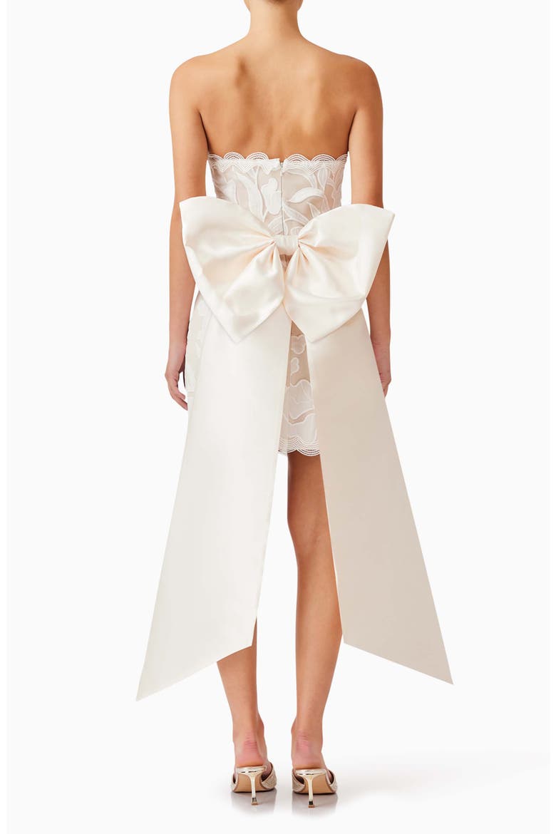 Florian Strapless Lace Cocktail Minidress, Alternate, color, IVORY