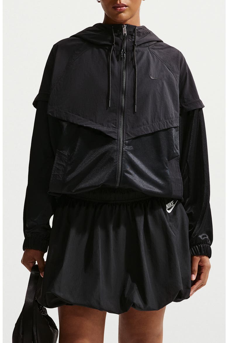 Oversize Windrunner Jacket, Main, color, BLACK/ BLACK/ BLACK