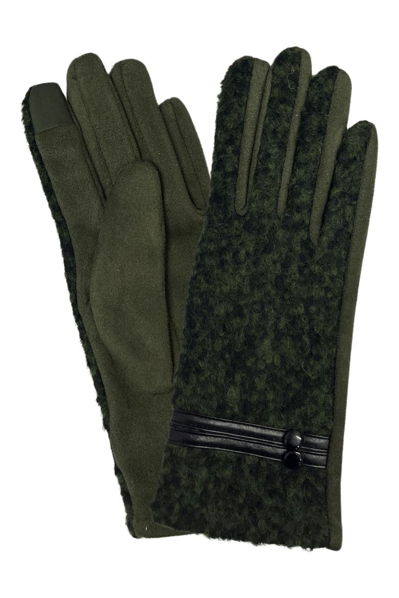 Jersey Touchscreen Gloves, Main, color, OLIVE