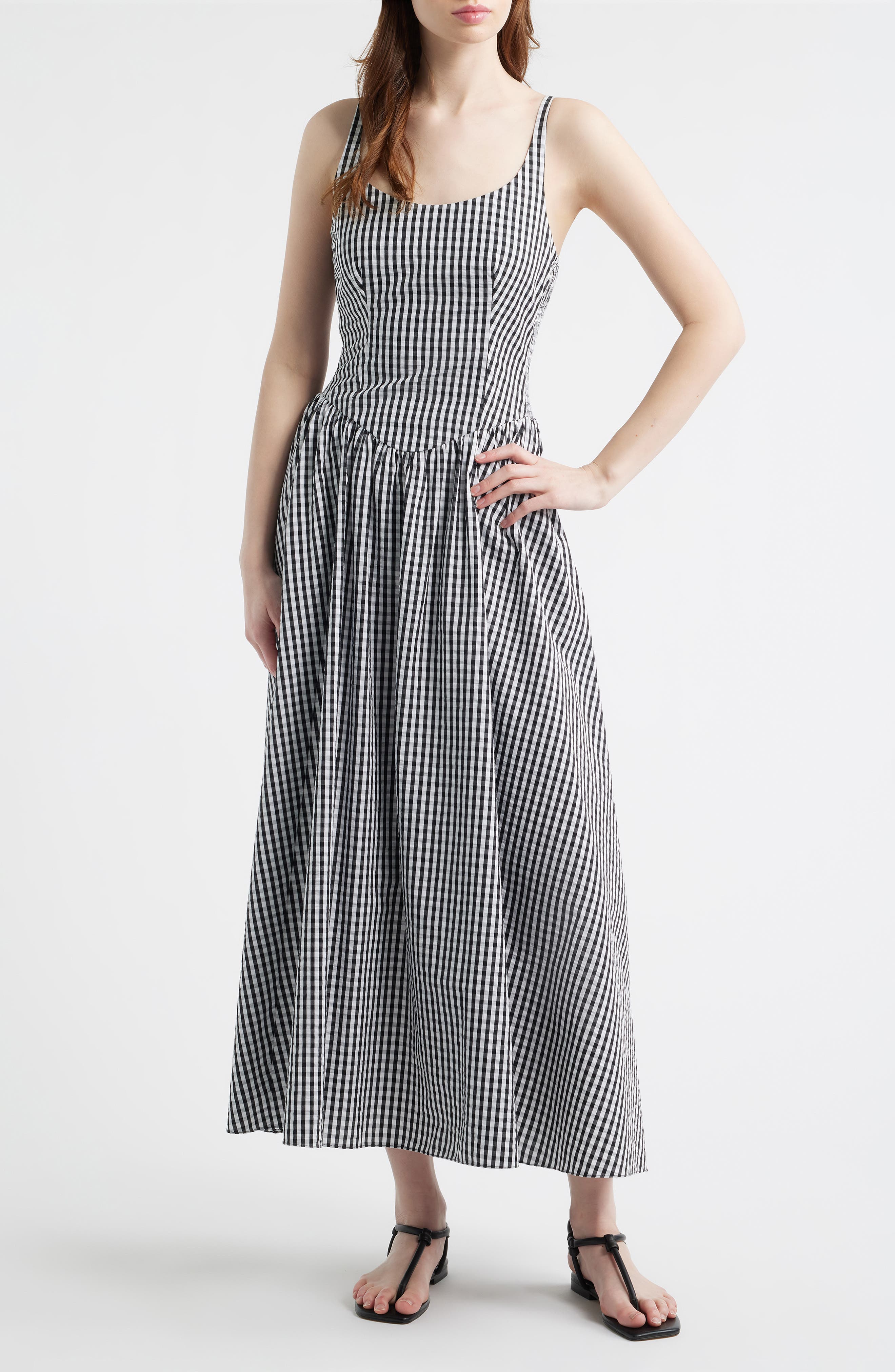 selected BLACK TEXTURED GINGHAM